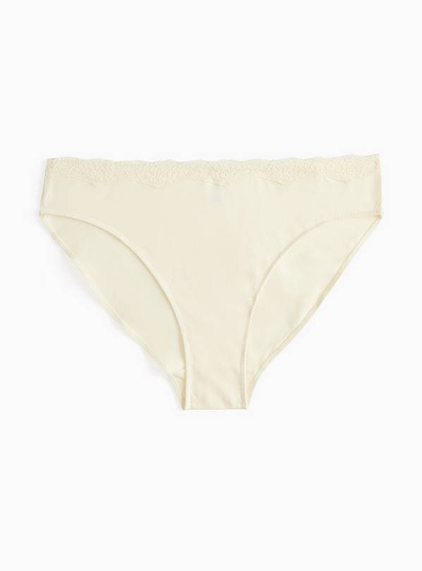 Yellow Ribbed Hi-Leg Knickers 14